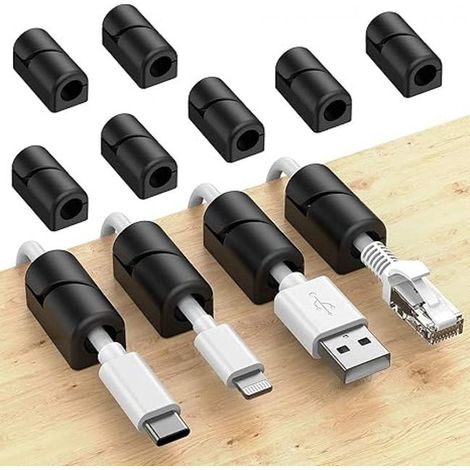 Packung mit 20 Kabelclips, Kabelmanagement-Clips, selbstklebenden Silikon-Kabelorganisatoren (1/4)