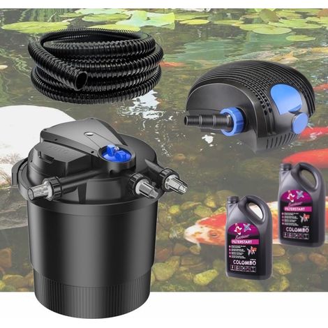 Kit Filtre Pression Bassin UV 36W, Bactéries, Pompe, Tuyau 40000 L. Filtration complète bassin de jardin (1/5)