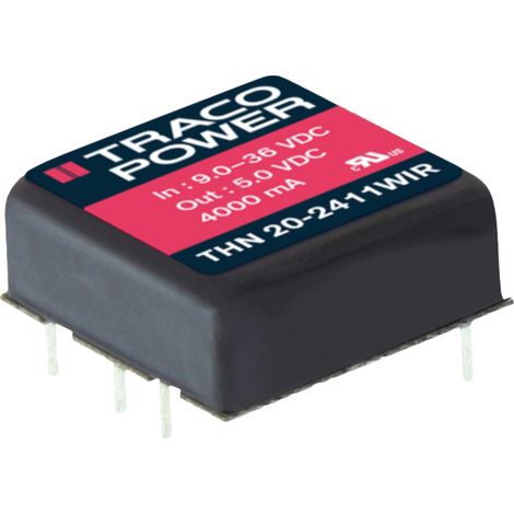 TracoPower THN 20-4811WIR Convertisseur CC/CC 5.1 V/DC 4 A 20 W