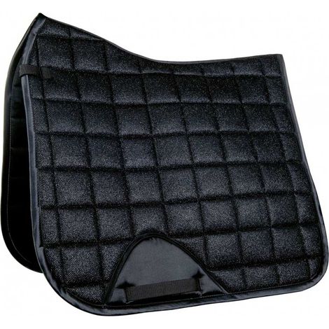 Pony dressage, Nero 9100: Sottosella rettangolare o dressage altamente traspirante modello Glitter Mesh