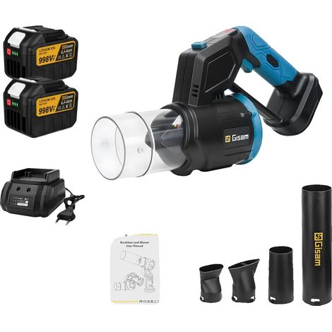 Souffleur Électrique, Moteur Sans Balais, Performance Haute Vitesse, 2 Batterie (1/2)
