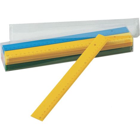 REGLA PLANA FAIBO COLORES OPACOS SURTIDOS 30CM