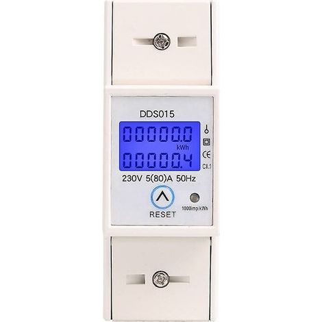 GENERIC- Compteur électrique monophasé 5-80 A 230v 50hz Compteur d'énergie électrique numérique (1/5)