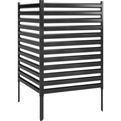 Metall-Gartenzaunpaneele, 91 x 152 cm, Schwarz, 2er-Pack