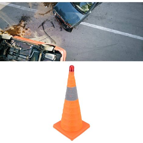 Type de feu de signalisation, 602929CM, barrière routière réfléchissante télescopique pour vision nocturne, cône de sécurité de signalisation relevable. (1/5)