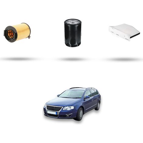Kit tagliando 3 filtri compatibile con Vw Passat (3c2,3c5) 1.6 16v 75kw Dal 2005 al 2010 (1/4)