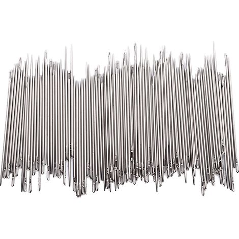 100 Stück Handnähnadeln aus Edelstahl, langlebig, rostfrei, vielseitig einsetzbar, für Leder, Stoff und Möbel, 100 Stück groß (0,04 x 2,1 Zoll lang) (1/5)