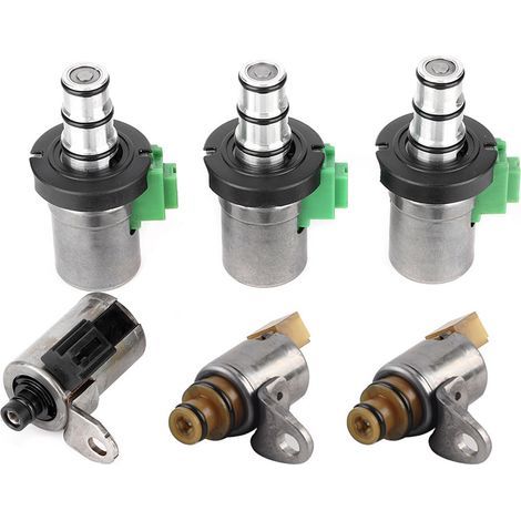 SUNXURY Juego de 6 válvulas solenoides de transmisión aptas para FORD Focus 1998-16 4 velocidades FWD 1.8L 2.0L 4F27-E (1/5)