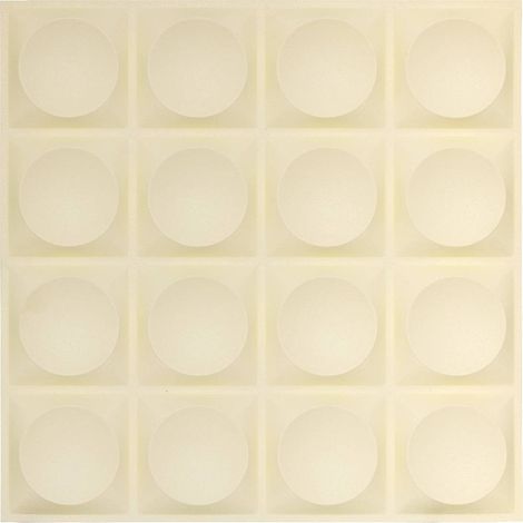 2 adesivi murali rotondi oren 50x50cm bianco - Atmosphera créateur d'intérieur (1/2)
