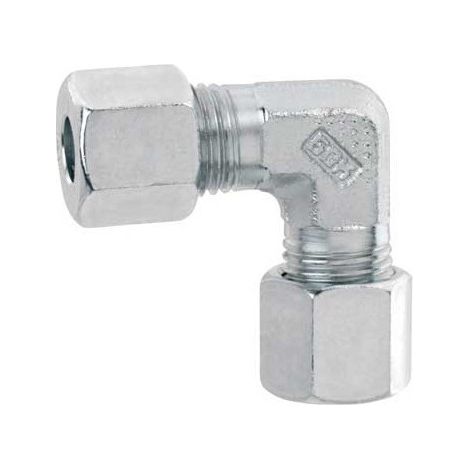 Raccordo gas a gomito d.8 mm con Biconi