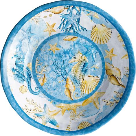 Ad Trend Piatto Fondo Melamina Shell D 22 Cm H 5 Cm Blu 1 Pz