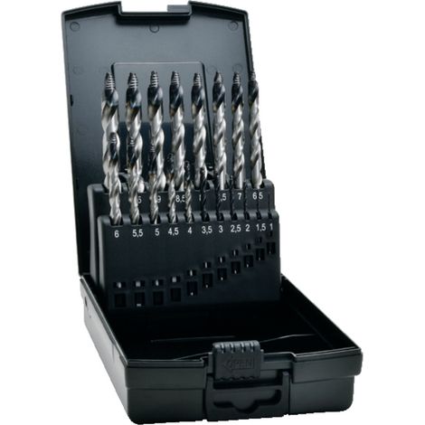Exact 74961 TIAIN-TIP Spiralbohrer-Set 1 mm, 1.5 mm, 2 mm, 2.5 mm, 3 mm, 3.5 mm, 4 mm, 4.5 mm, 5 m