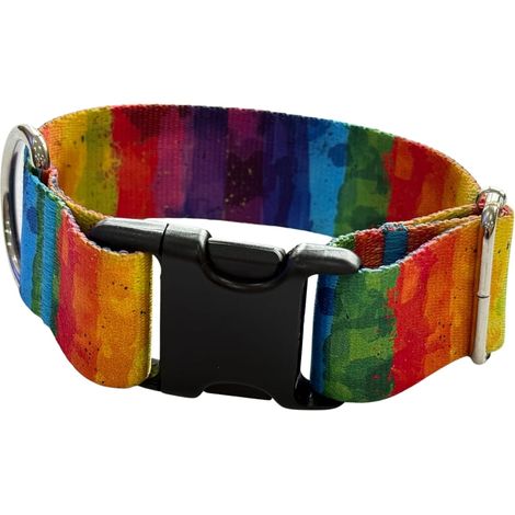 Collar para perro, 4 cm de ancho, con hebilla Rainbow, cierre Collar para perro, 4 cm de ancho, con hebilla Rainbow, cierre S: 26-35 cm (1/4)