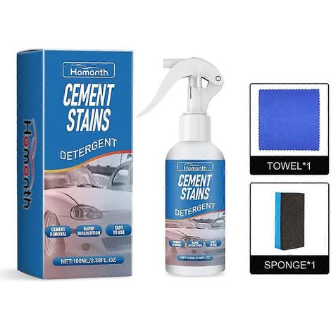 Kit de spray pour enlever le ciment sur les voitures - Spray pour enlever les taches de ciment sur le béton (1/5)