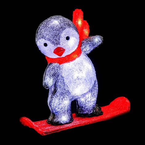 Pinguino illuminato da esterno h30cm 40 led + trasformatore - Feeric lights & christmas