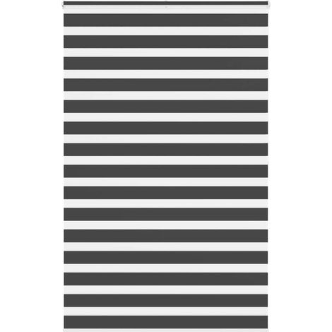 Doppelrollo Schwarz 145x200 cm Stoffbreite 140,9 cm Polyester