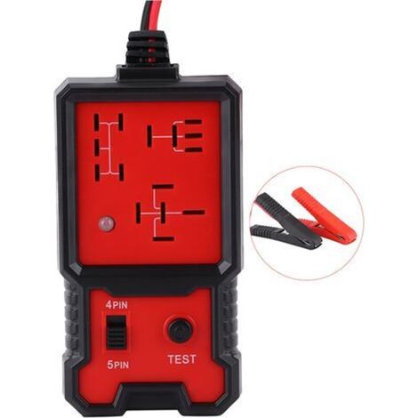 Portable 12V Car Relay Tester 4 Pin to 5 Pin LED Display Diagnostic Tools for Auto Repair (1/5)