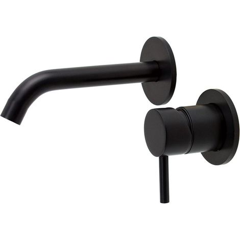 Kibath Grifo Empotrado de Lavabo monomando ZUÑI acabado NEGRO mate fabricado en latón (1/5)