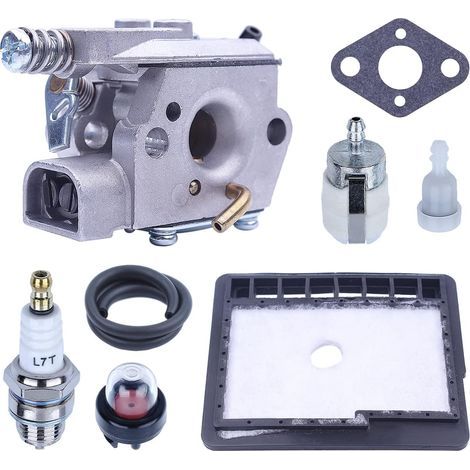 LaBlanc - Kit Carburateur pour ECHO CS3000 CS3400 CS3450 CS300 Tronçonneuse, Carburateur avec Filtre à Air + Joint + Filtre à Carburant + Tuyau Pièces de Rechange Accessoire