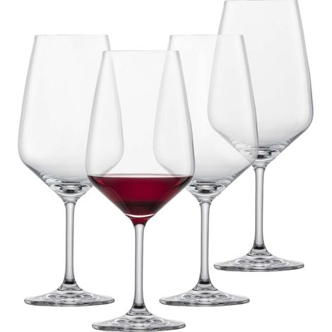 Verres à vin rouge Bordeaux Tulip set de 4, verres à bordeaux intemporels pour le vin, verres en cristal résistant au lave-vaisselle, fabriqués en Allemagne art. n° 123607 (1/5)