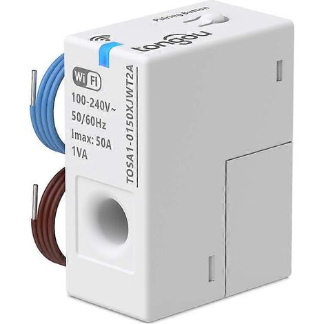 Compteur d'énergie intelligent WiFi TONGOU Tuya 100-240 V 50/60 Hz 50 A - Surveillance en temps réel de la consommation d'énergie - Compatible avec les assistants vocaux (1/5)