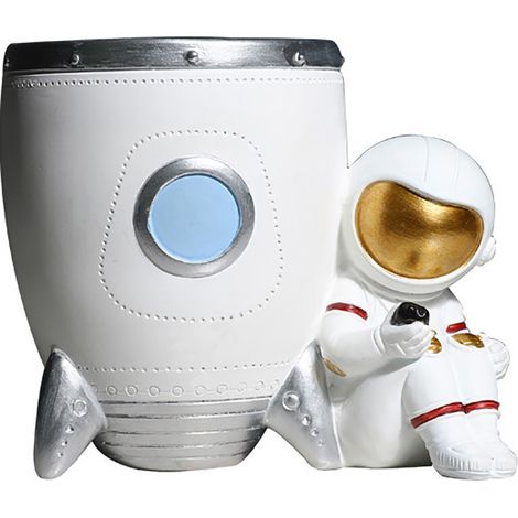 Porte-stylo, porte-stylo de bureau astronaute, organisateur de bureau en résine, accessoire décoratif, cadeau idéal pour le bureau (1/3)