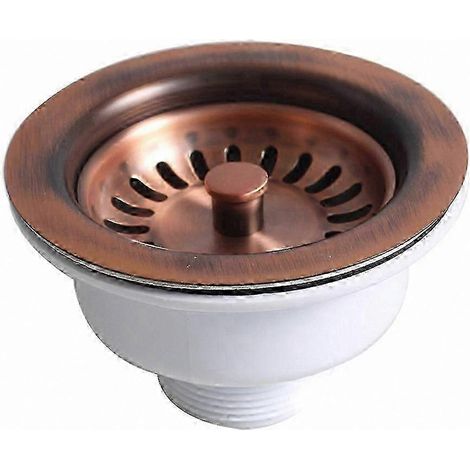 Égouttoir d'évier en bronze antique avec bouchon en cuivre, design personnalisé, finition PVD, fabriqué en Chine SEWHBYV (1/4)
