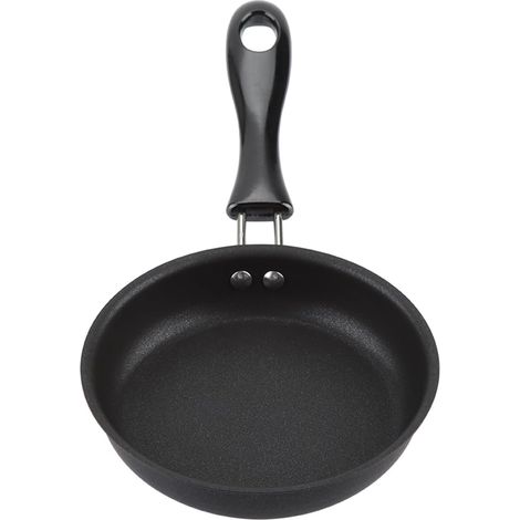 Mini Pure Iron Frying Pan, 12 cm, Non-Stick Coating, Lightweight, Easy Handle for Fried Eggs and Mini Pancakes in Family Cooking (1/5)