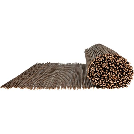 6 Stück Weidenmatte 150x50cm Zaun Sichtschutz Holz für Garten Balkon Terrasse 6er Set (1/3)