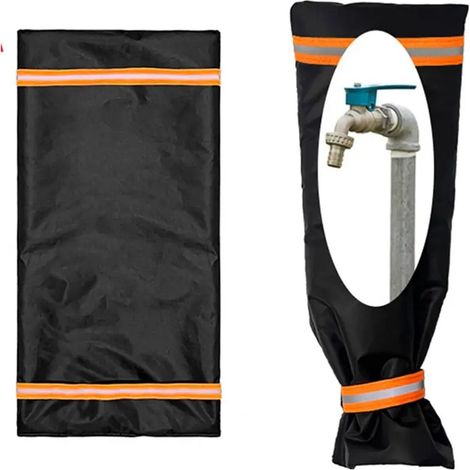 Funda impermeable anticongelante para grifo con estuche protector de algodón y tejido Oxford, y funda reflectante para el grifo. (1/5)