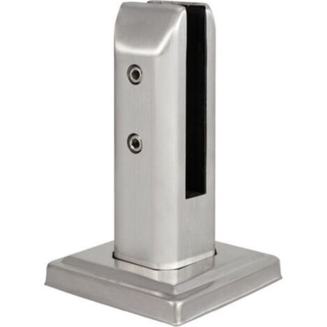 Pinces à verre carrées pour garde-corps en verre trempé de 10 à 12 mm, pince de montage de verre, épaisseur de 3 mm pour balcon, jardin, piscine, escalier, argent (1/3)