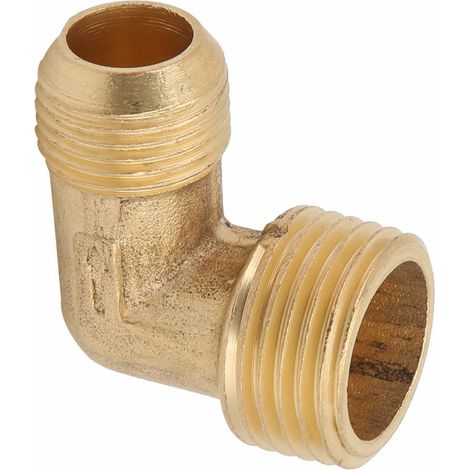 Compresseur 1100W, clapet anti-retour laiton 90°, raccord 1/2x3/8 avec chanfrein, accessoire de plomberie, valve unidirectionnelle pour air comprimé. (1/5)
