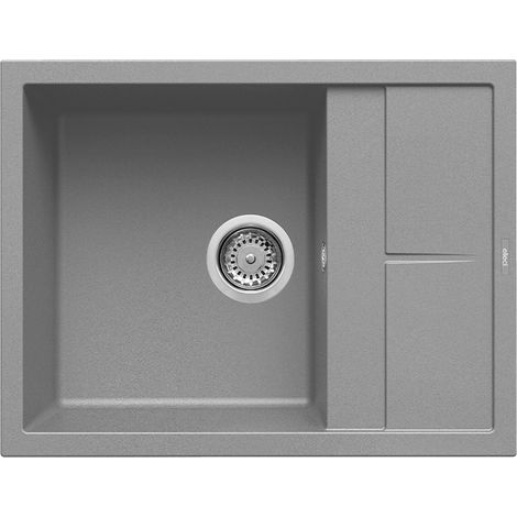 Lavello Elleci Incasso 1 vasca 65x50 Unico 125 Granitek Grigio Cemento LGU12548 (1/3)