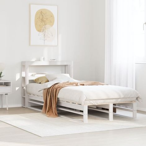 Estructura de cama sin colchón madera maciza blanca 90x190 cm vidaXL (1/5)