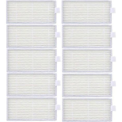 Filtres HEPA (lot de 10) pour aspirateur robot iLife V5/V5S/V3/V3S/V50 Pro/V55/X5, pour une filtration haute efficacité (1/5)