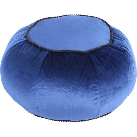 Pouf Taj Mahal in velluto blu (1/3)