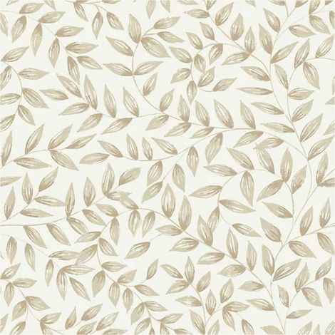 Grandeco Jessy Inia Beige Leaf Wallpaper Paste The Wall Vinyl Scrubbable (1/4)