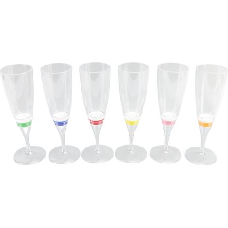 Ensemble de 6 verres à cocktail lumineux LED innovants, verres à champagne et verres à vin KTV PS