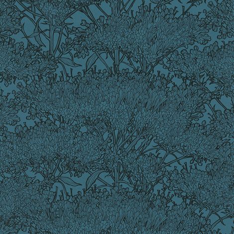 A.S. Creations – Papier peint vert canard – Tapisserie fleurie moderne pour salon – Intissé facile à poser – Haute qualité pour décoration intérieure