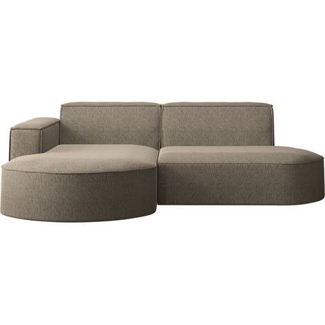 Ecksofa, Sofa L form, Couch L form MODENA L STUDIO stoff Neve Dunkelbeige Links (1/5)