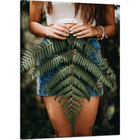 Stampa su tela "Botanica - Foglia di felce" 50x70 cm