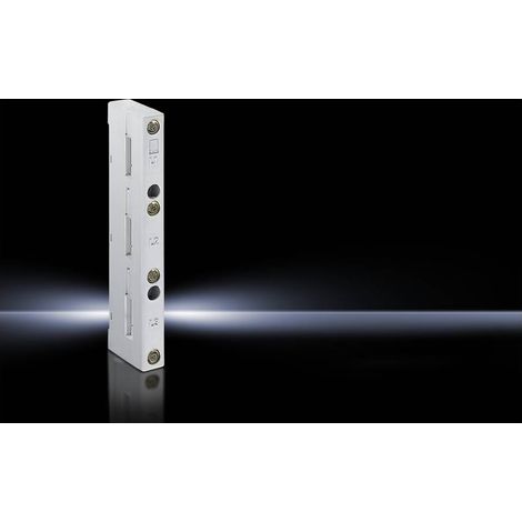 SUPPORT DE JEUX DE BARRES 3 PÔLES · AVEC FIXATION ENCASTRÉE GRIS CLAIR (RAL 7035) RITTAL 9340.000 9340000