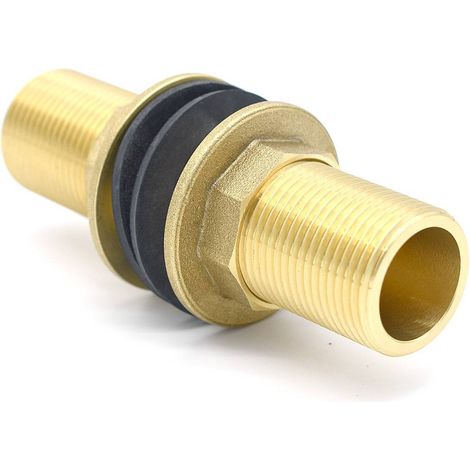 Trop plein en laiton à visser avec 2 écrous et 2 joints 3/4'' (1/4)