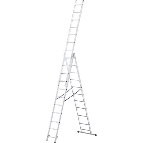 Monmobilierdesign – Échelle transformable en aluminium 3 plans 11 marches – Charge maximale 150 kg – Pieds renforcés et barreaux antidérapants – Conforme norme EN-131 (1/5)