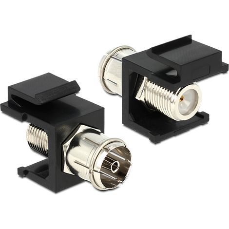 Delock keystone module iec female  f female black
