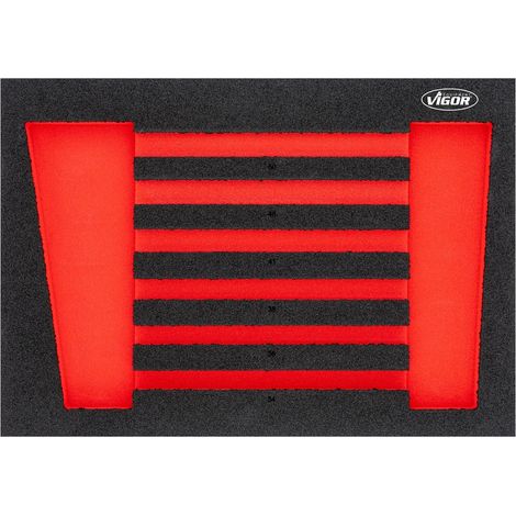 VIGOR Weichschaumeinlage, L, Leer, L x B x H: 563 mm x 393 mm x 35 mm, Art.Nr. V6640-L (1/2)