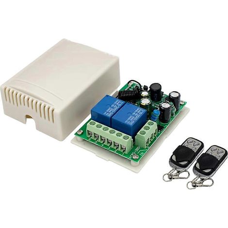 Universeller 433-MHz-Fernbedienungstransceiver mit AC-Relais 85–250 V für Beleuchtung, Türen und Garagentore (1/5)