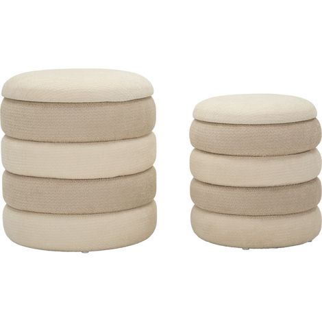 Set 2 Pouf Contenitore Stile Nordico (1/5)