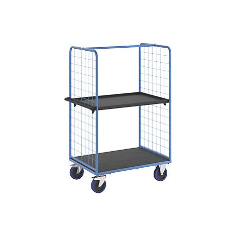 eurokraft pro Carrello a ripiani con sponda a griglia su 2 (1/3)