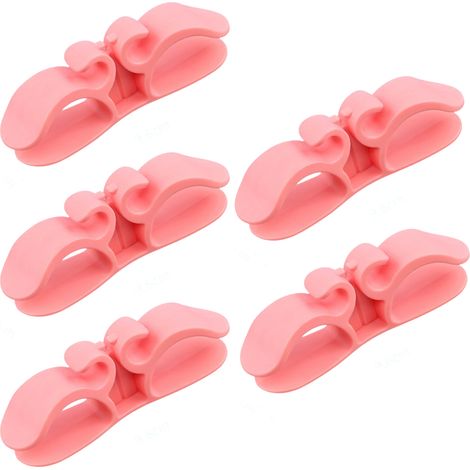 Organisateur de câbles pour appareils de cuisine - Organisateur de câbles anti-nœuds -rose - Ensemble de 5 pièces (1/5)
